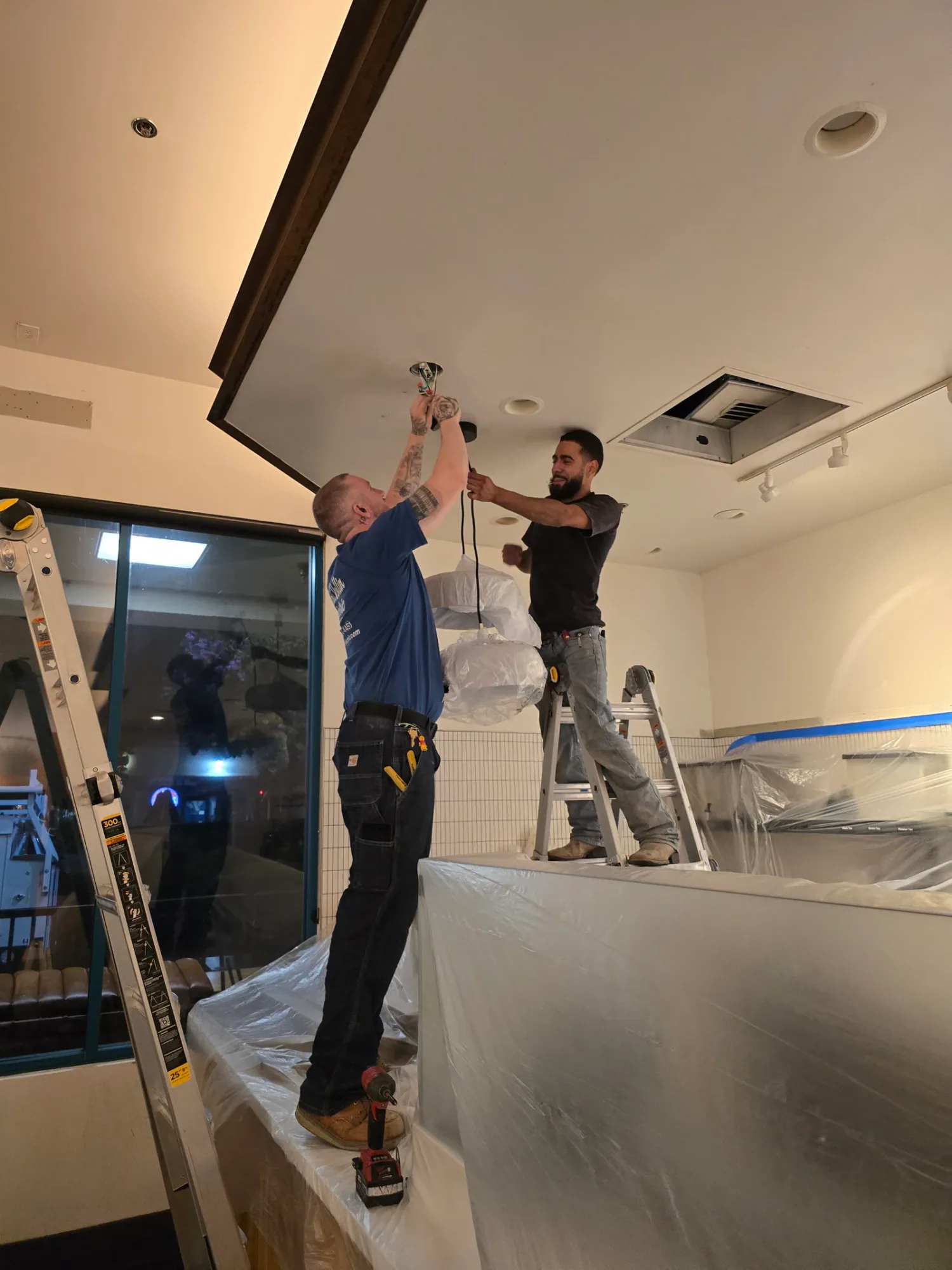 Manny & crew at work