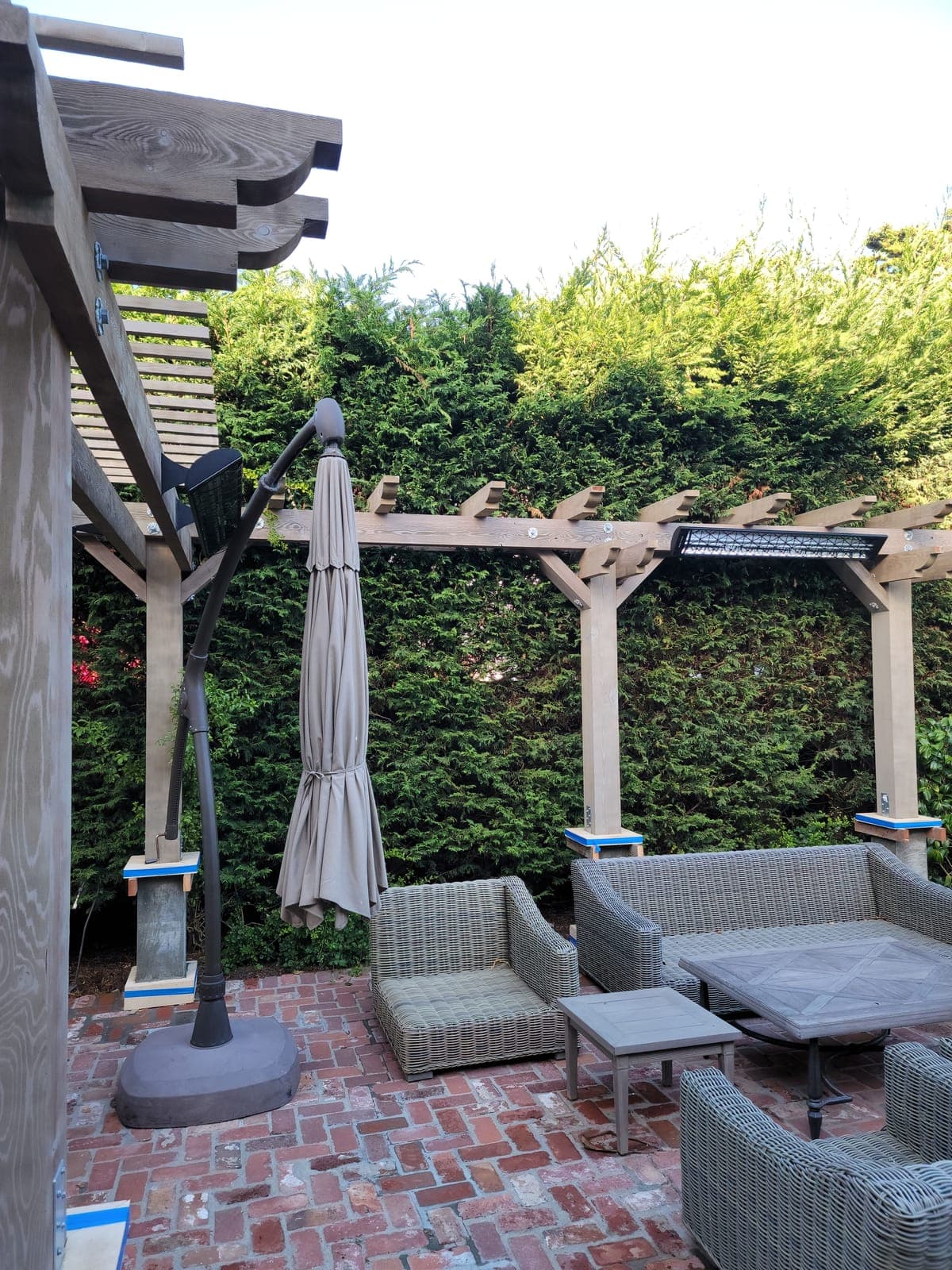 Infratech outdoor patio heaters wired by a Campbell electrician