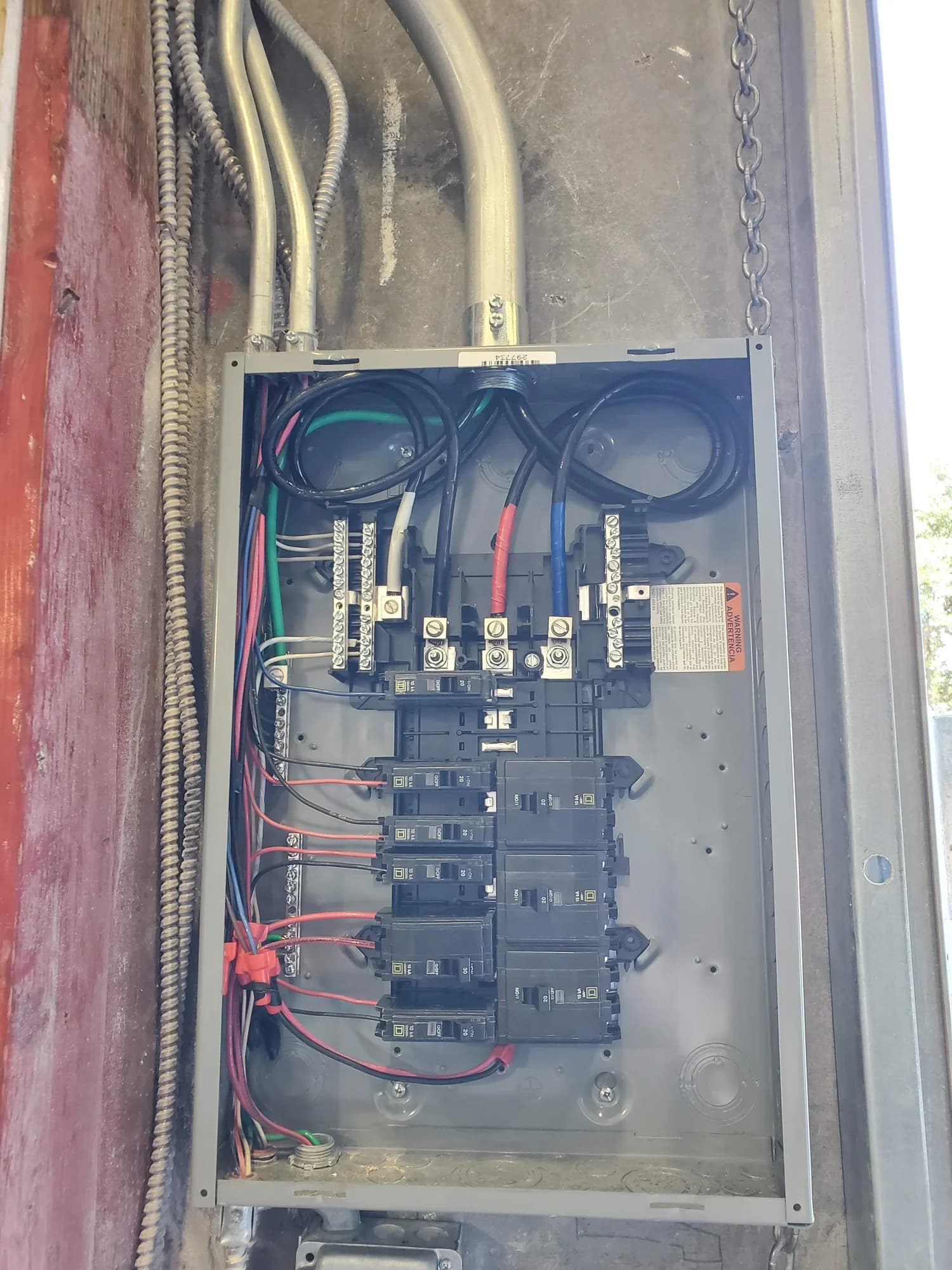 Panel wiring during a repair