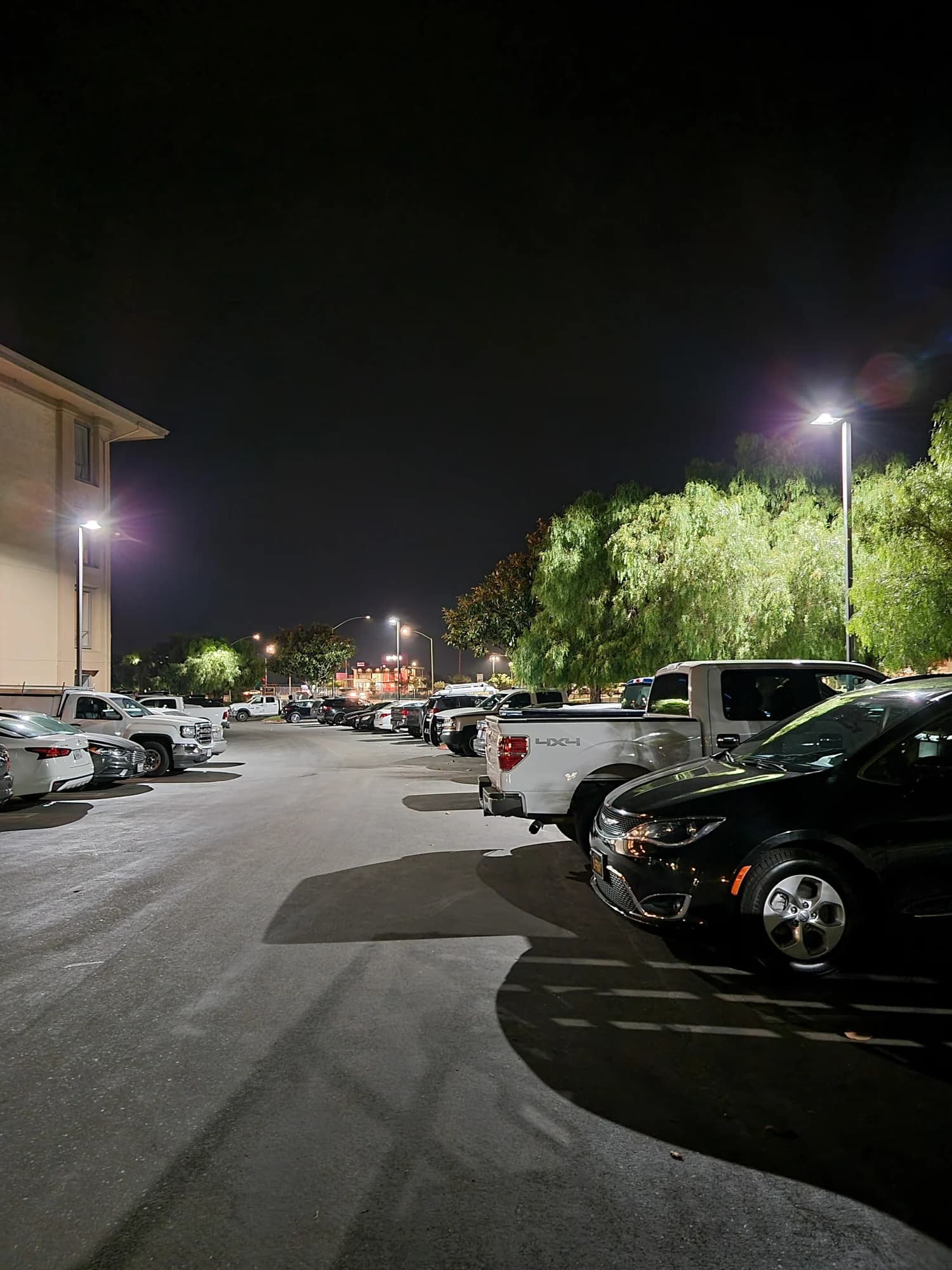 A separate view of site lighting in Santa Maria