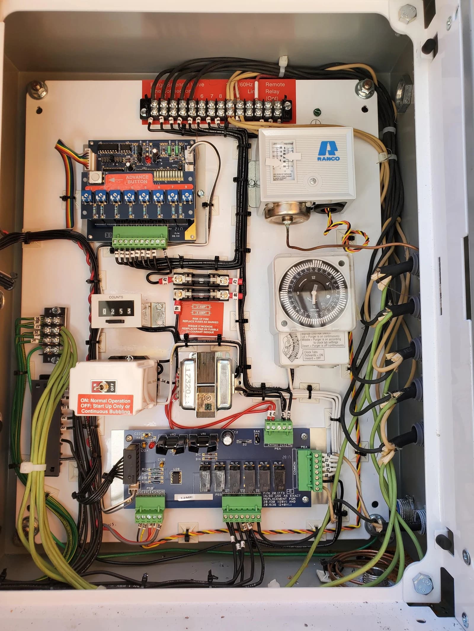 Control cabinet from a Watsonville troubleshooting visit