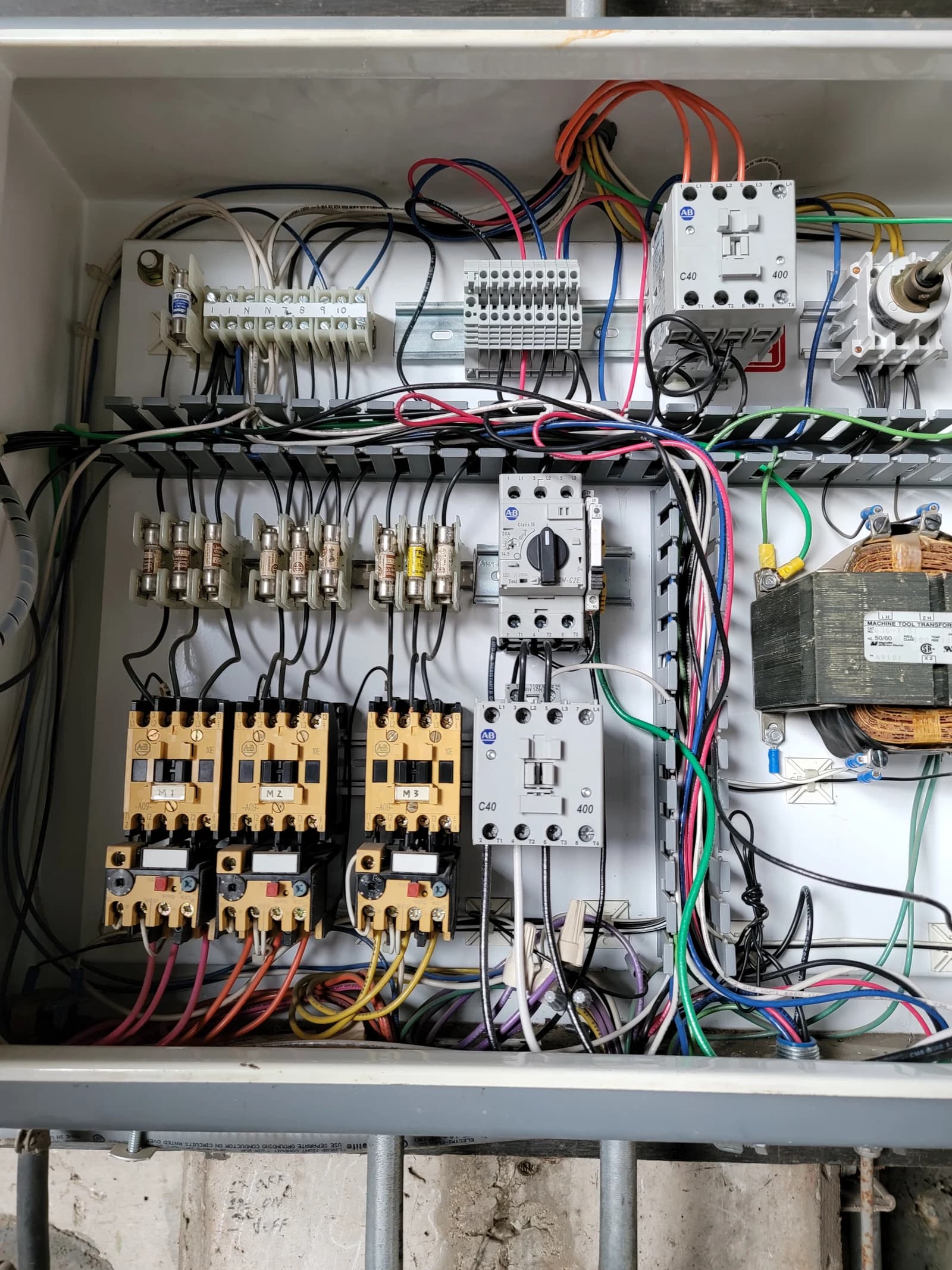 Motor starters, contactors, and control wiring in Soledad