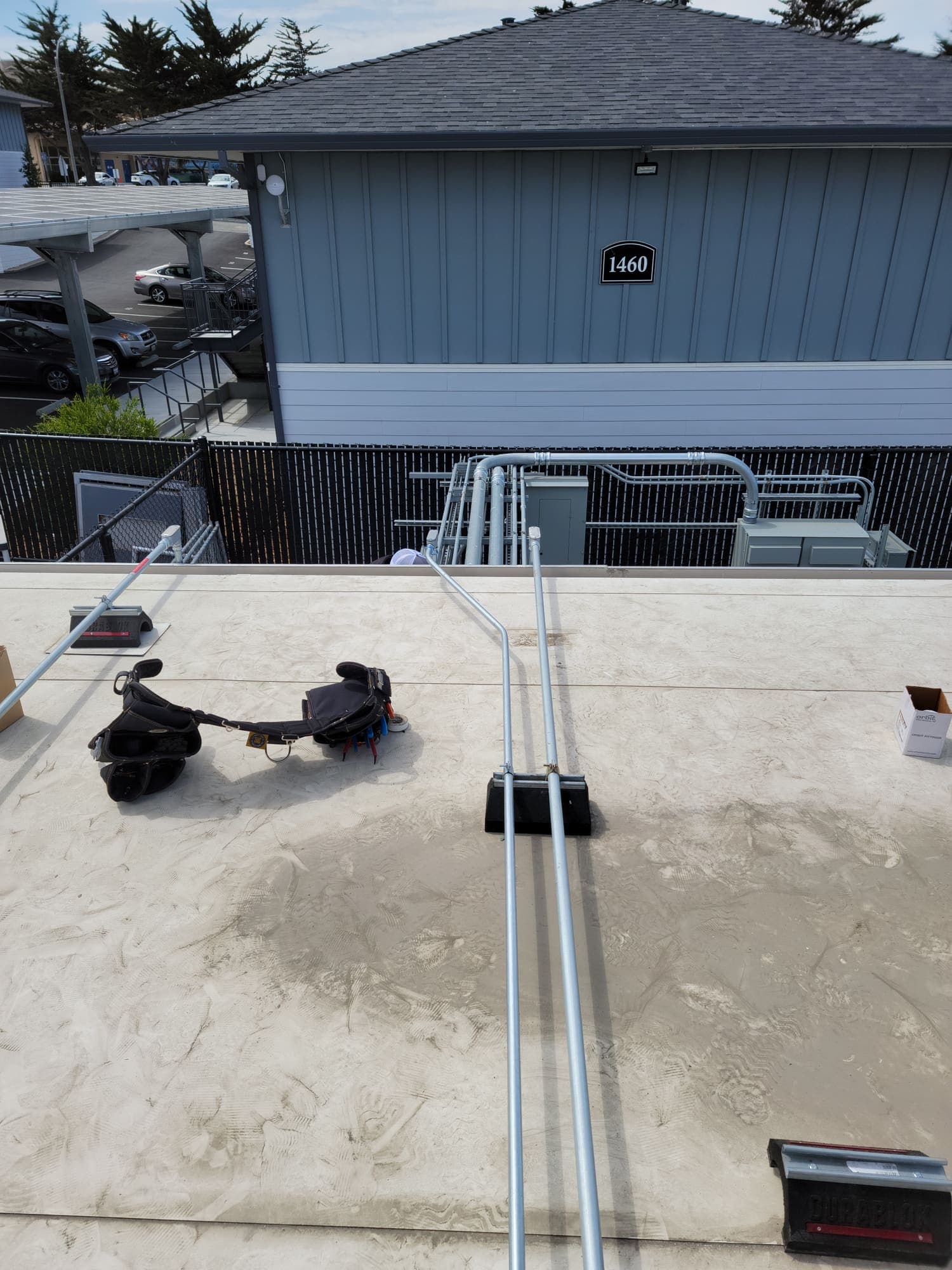 Rooftop conduit runs for a restaurant build-out by Cali Rollin Electric