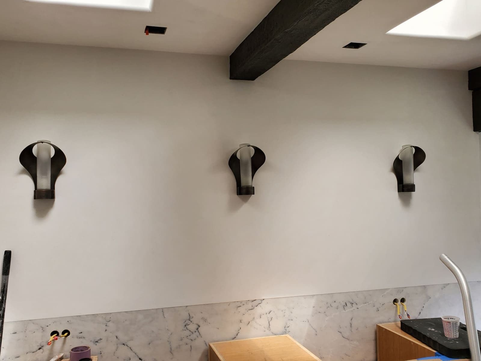 Pair of wall-mounted light fixtures