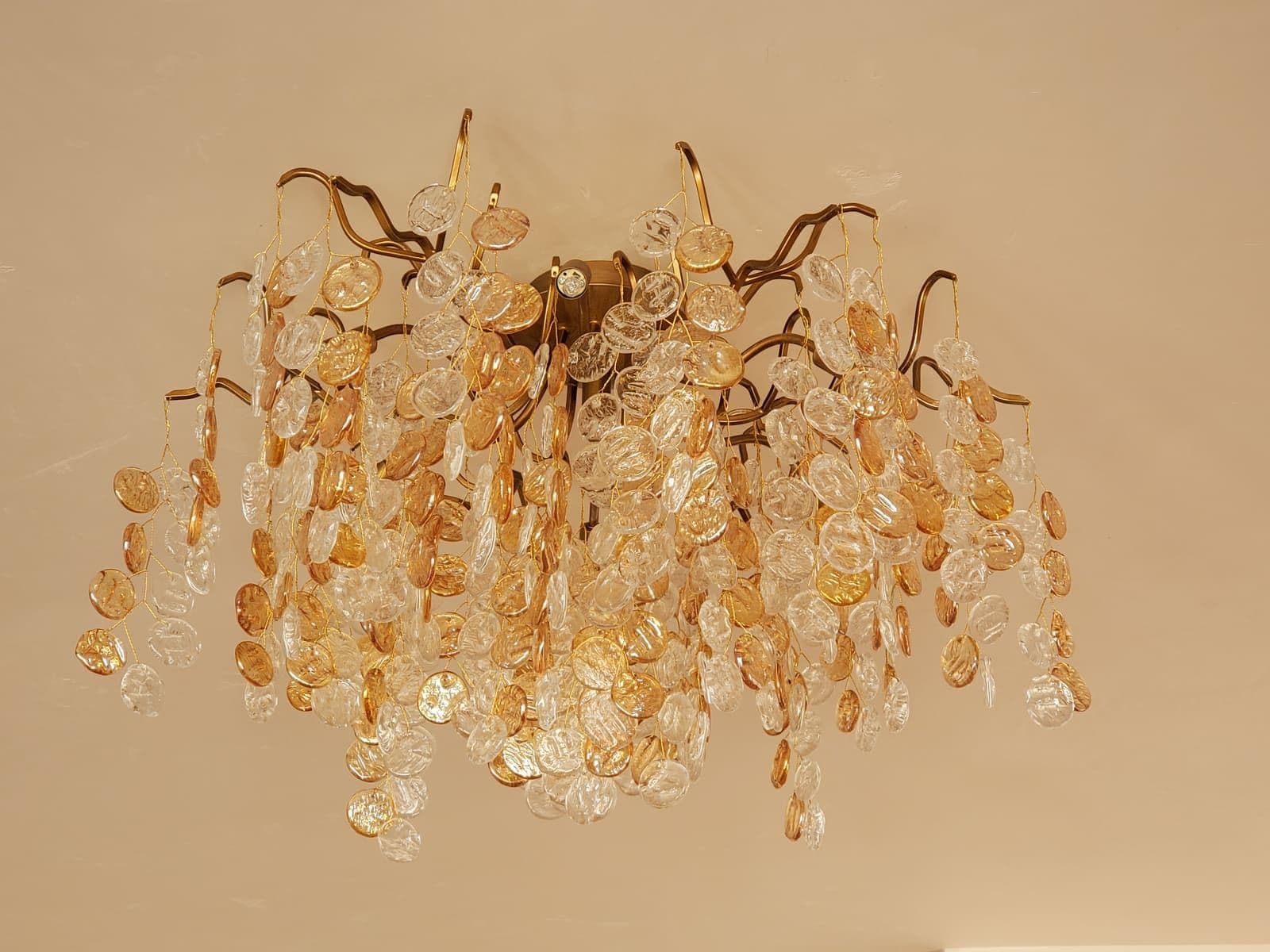 Decorative glass chandelier