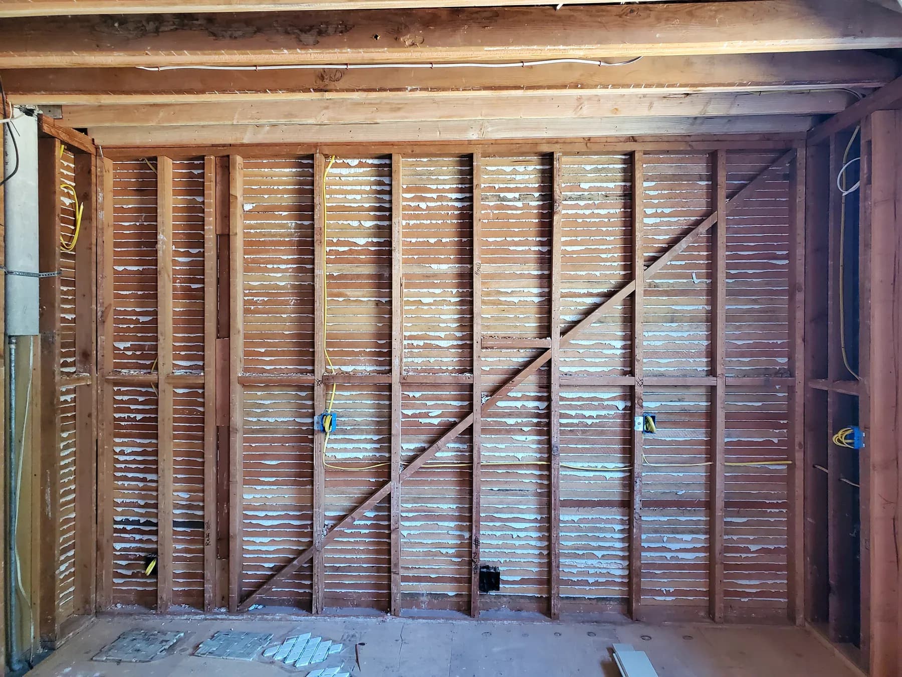 New electrical rough-in in a residential addition