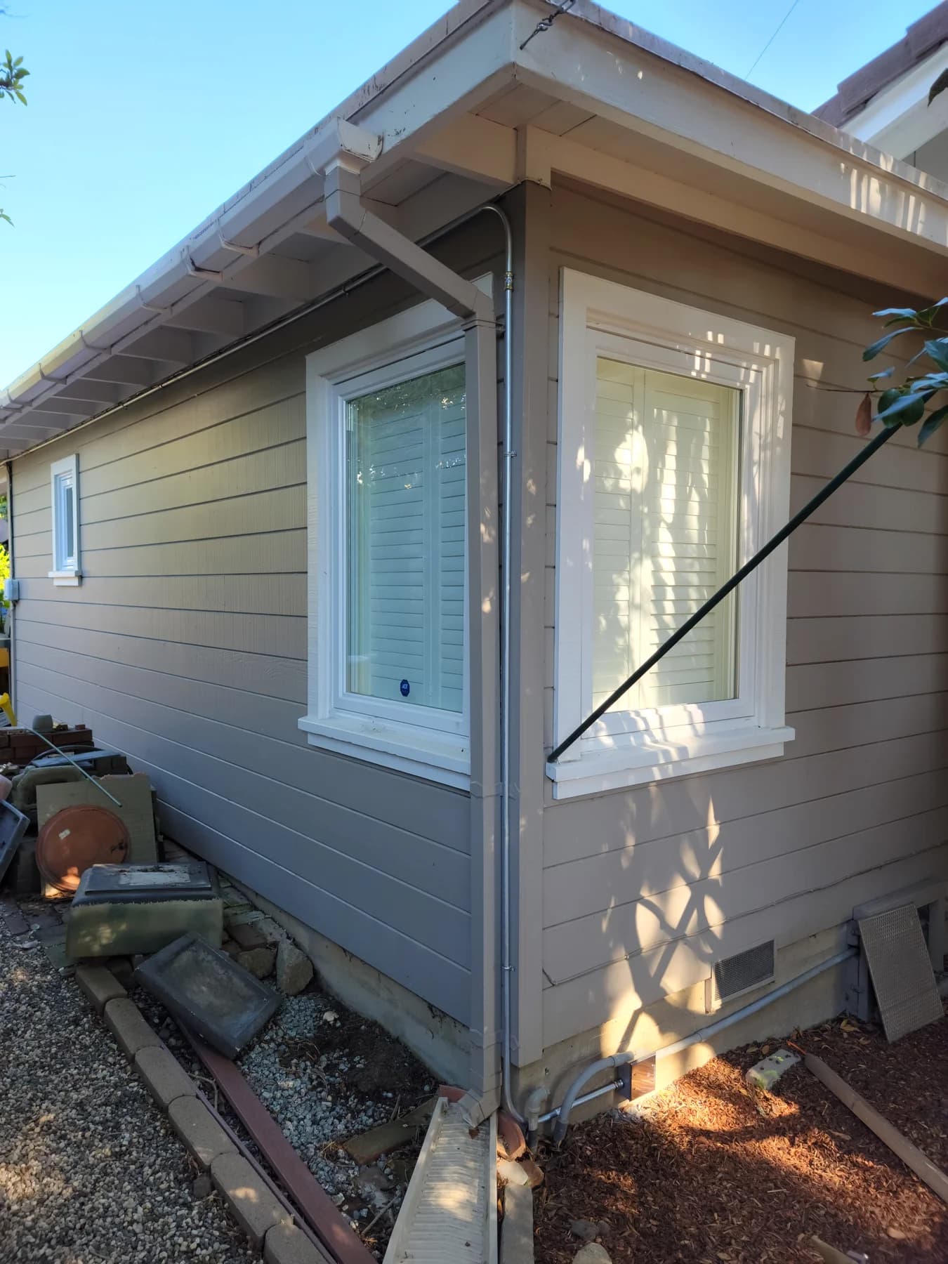 Exterior electrical equipment serving an outdoor setup