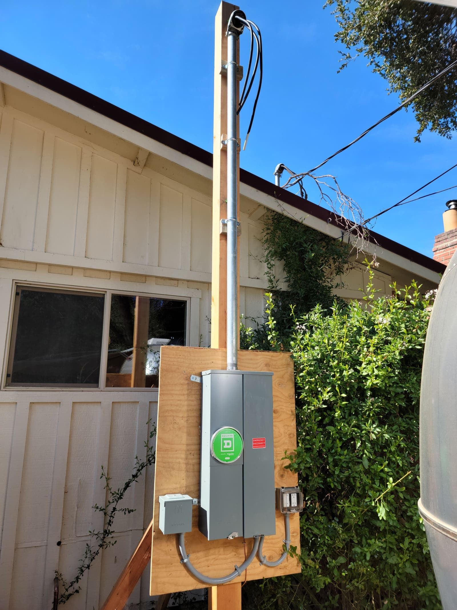 Temporary power installation for a project in San Juan Bautista, CA